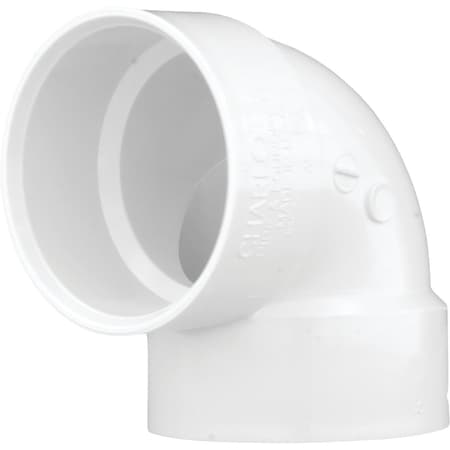 Charlotte Pipe And Foundry 3 In. Schedule 40 90 Deg. DWV PVC Vent Elbow 1/4 Bend PVC 00331 1000HA
